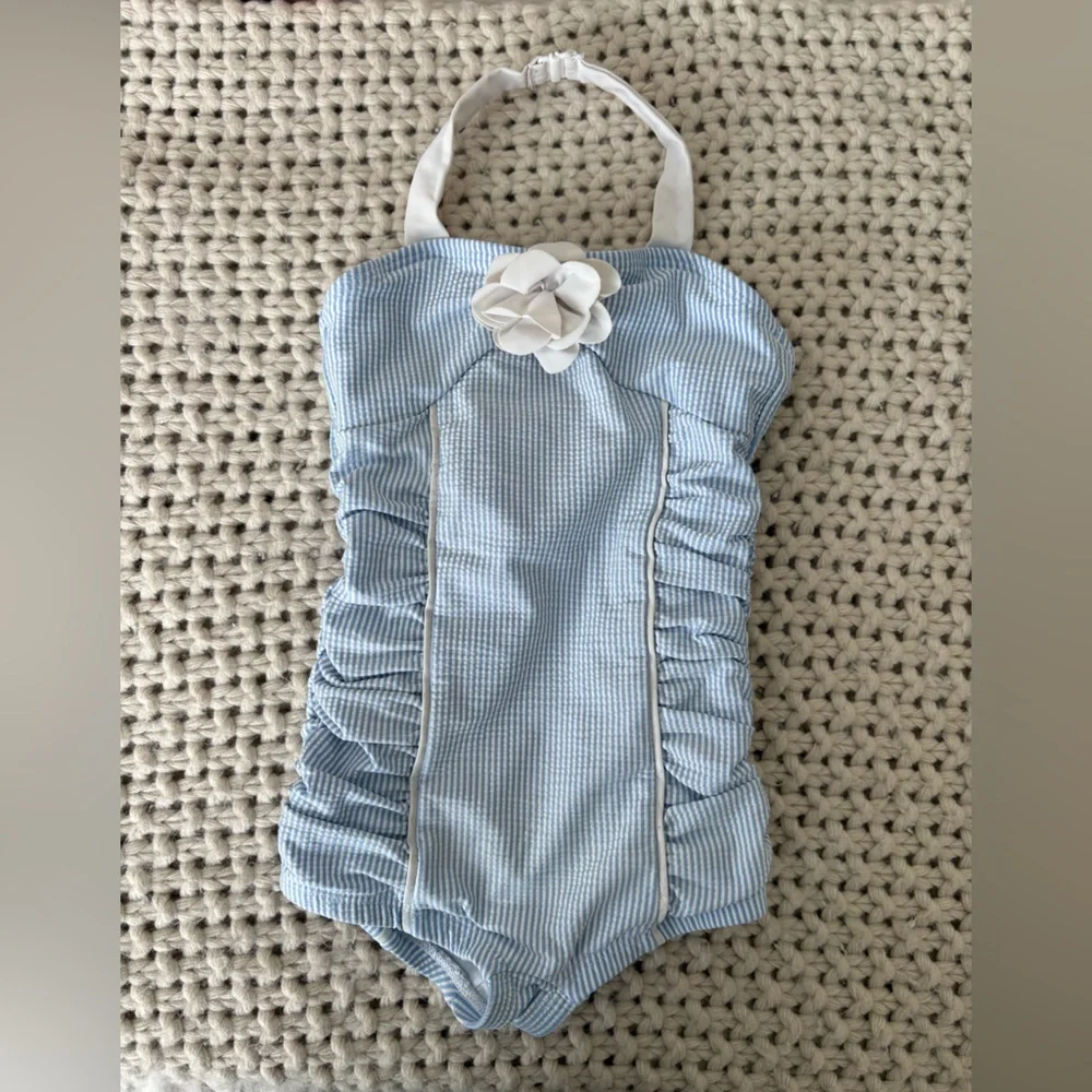 Janie and Jack Light Blue Swimsuit